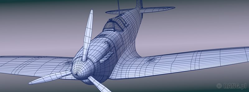 Spitfire model samolotu 3D