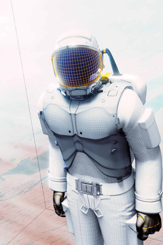 Strój kosmonauty do wyjścia w atmosferę planety, do pracy w terenie